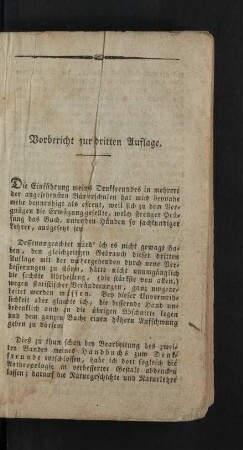 Vorbericht zur dritten Auflage.