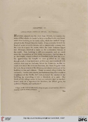 Chapter IV: Antiquities avove Ex Souan. Parembole