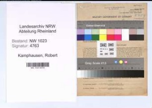 Entnazifizierung Robert Kamphausen , geb. 07.05.1904 (Schlosser)