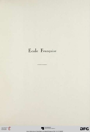 Ecole Francaise (Nr. 253-314)