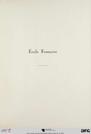 Ecole Francaise (Nr. 253-314)