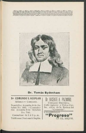 [Retrato de] Dr. Tomás Sydenham