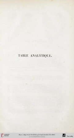 Table analytique