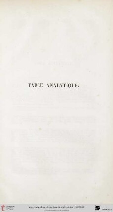 Table analytique