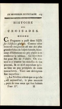 Histoire Des Croisades.
