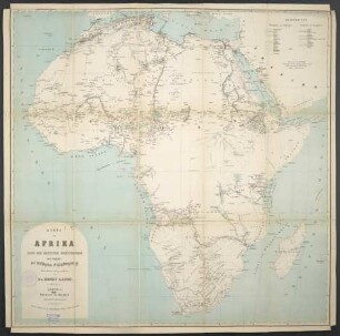 Karte von Afrika : Nach Den Neuesten Forschungen mit Angabe der wichtigsten Entdeckungswege