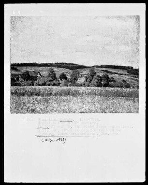 Hügellandschaft mit Häusern