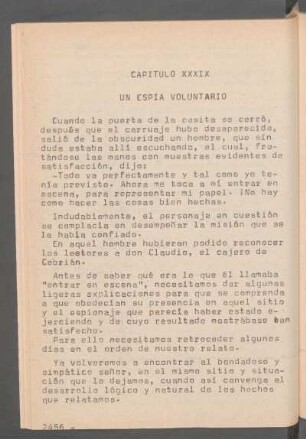 Capítulo XXXIX - Un espía voluntario