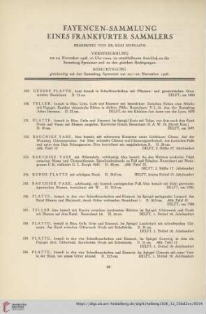 Fayencen-Sammlung eines Frankfurter Sammlers (Nr. 329-450)