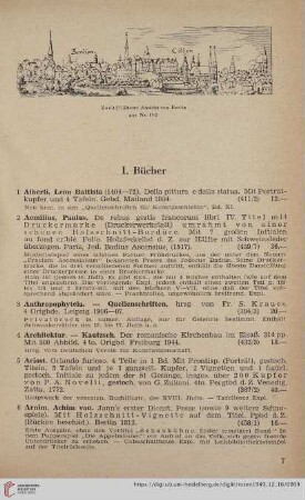 I. Bücher (Nr. 1-340)