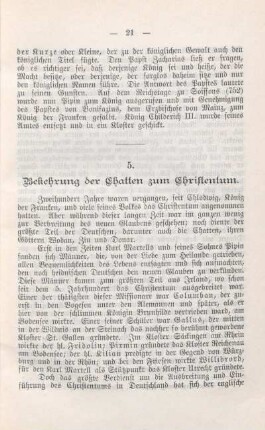 5. Bekehrung der Chatten zum Christentum.