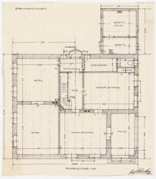 Gutshof Nickelgut, Blindham Wohnhaus mit Büros: Grundriss Erdgeschoss 1:50