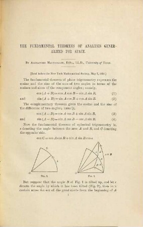 The fundamental theorems of analysis : generalized for space