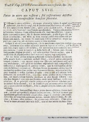 Caput XVIII: Foetus in utero non respirat […[