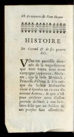 Histoire De Corcud & de ses quatre Fils.