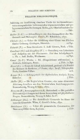Bulletin Bibliographique.