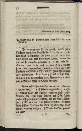 Continuatum am 17ten Februar 1794.