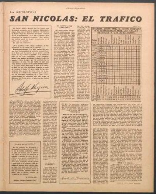 Diagrama demostrando el tiempo necesario para recorrer en automóvil las calles centrales a las 17.30 horas [Tabla]