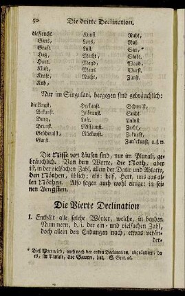 Die Vierte Declination.