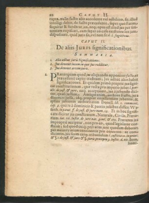 Caput II. De aliis Juris significationibus.