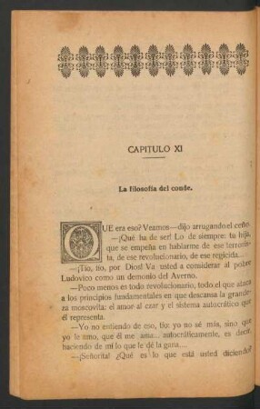 Capítulo XI - La filosofía del conde.