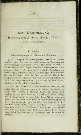 DRITTE ABTHEILUNG. Erregung des Schalles