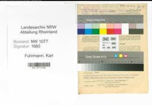 Entnazifizierung Karl Fuhrmann , geb. 04.10.1901 (Polizist)