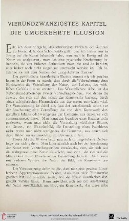 Vierundzwanzigstes Kapitel: Die umgekehrte Illusion