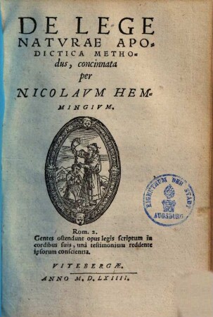 De lege naturae apodictica methodus