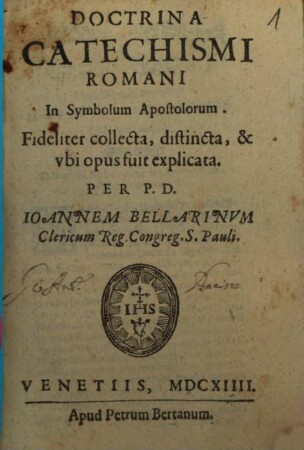 Doctrina Catechismi romani ...