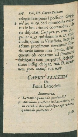 Caput Sextum De Poena Latrocinii.
