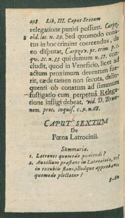 Caput Sextum De Poena Latrocinii.