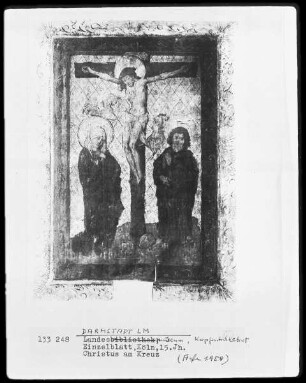 Missale — Christus am Kreuz mit Maria und Johannes