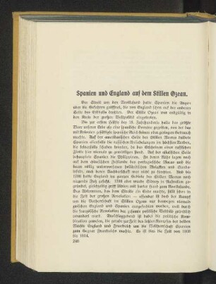 Spanien und England auf dem Stillen Ozean.