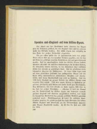 Spanien und England auf dem Stillen Ozean.