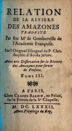 Relation de la rivière des Amazones, 3