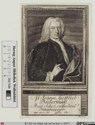 Bildnis Johann Gottlieb Biedermann (Bidermann)