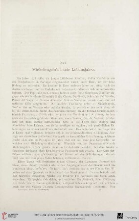 XVI. Michelangelo's letzte Lebensjahre