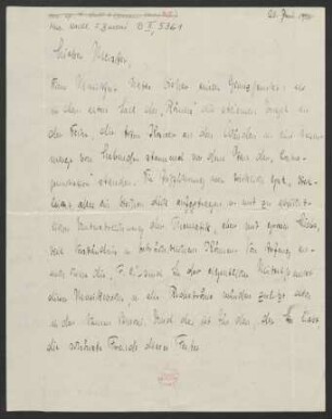 Brief an Ferruccio Busoni : 21.06.1923