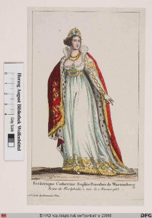 Bildnis Catharina (Sophia Dorothea), Königin von Westfalen, geb. Prinzessin von Württemberg