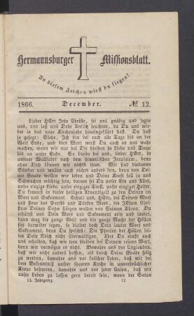 N° 12. December. 1866
