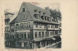 Ecke der Grimmaischen- und Ritterstraße: abgebrochen i. J. 1888 [Das alte Leipzig189]
