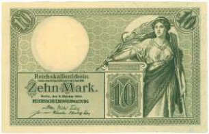 Geldschein, 10 Mark, 6.10.1906