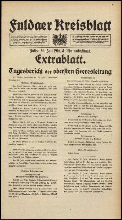Ausgabe vom Mittwoch, den 26. Juli 1916.