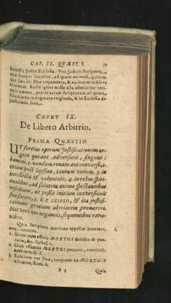 Caput IX. De Libero Arbitrio.