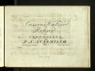No. 1: Cassino Walzer und Hopser für's Fortepiano