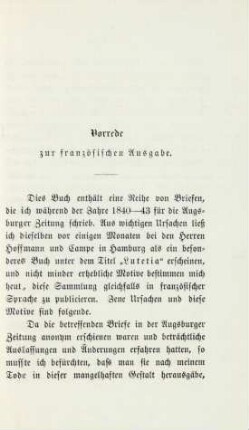Vorrede zur französischen Ausgabe