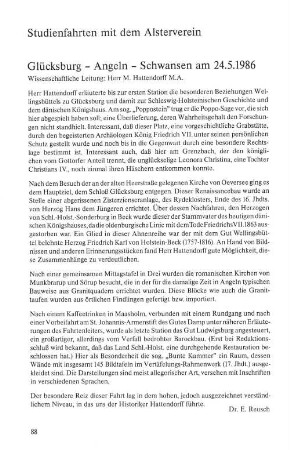 Studienfahrten mit dem Alsterverein