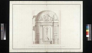 Aufriss der Ostseite mit dem Altar