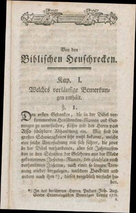 Von den Biblischen Heuschrecken.